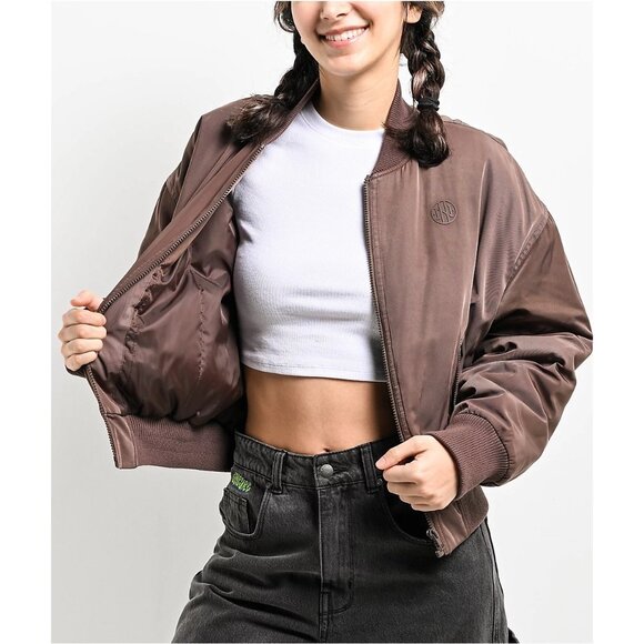 Ninth Hall Orion Brown Bomber Jacket Size Medium - Picture 6 of 11